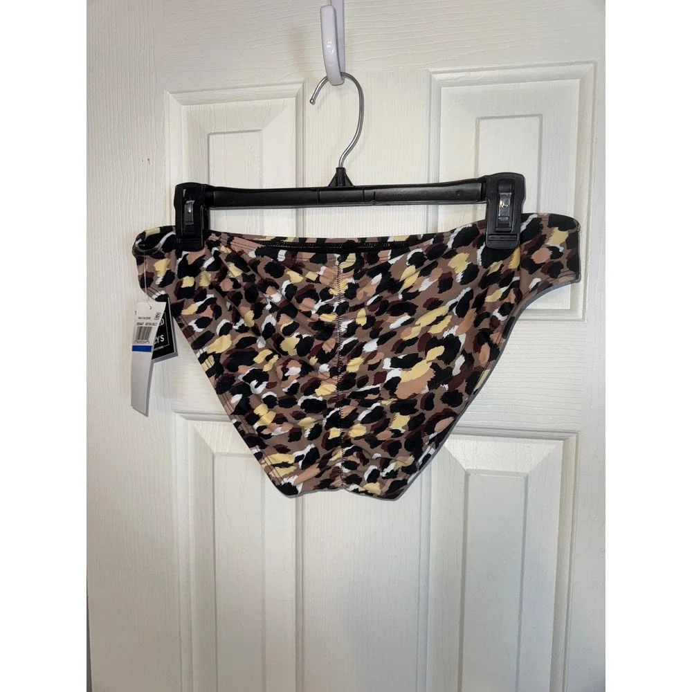 Salt & Cove Leopard‎ Print Swimsuit Bottoms Bikini Briefs Neutral Multi XL